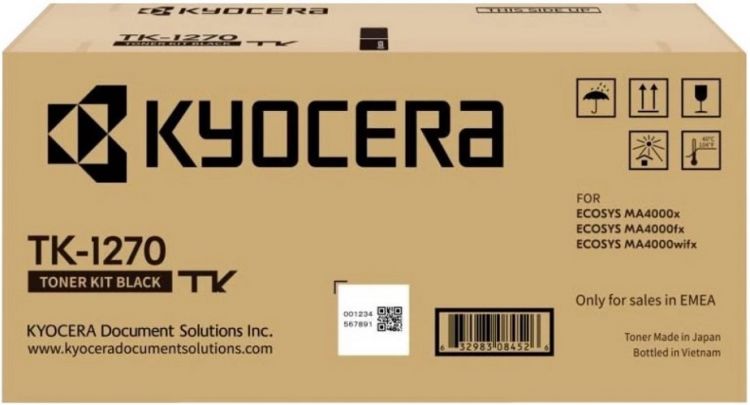 

Тонер-картридж Kyocera TK-1270 1T0C140NL0 для PA4000x/PA4000wx, 10 000 стр., TK-1270