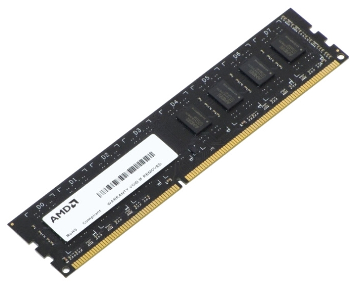 

Модуль памяти DDR3 2GB AMD R532G1601U1SL-U 1600MHz, PC3-12800, CL11, 1.35V, Non-ECC, RTL, R532G1601U1SL-U