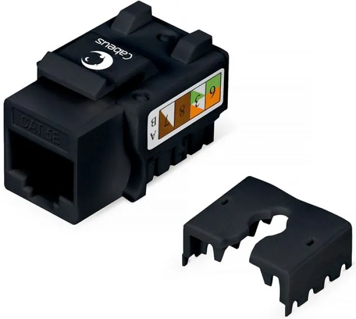 Cabeus KJ-RJ45-Cat.5e-90-BK