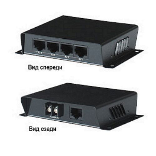 Концентратор SC&T TDP414VP без БП пассивный, 4-е входа видеосигналов (в т.ч. HD-CVI/TVI/AHD) (RJ45),