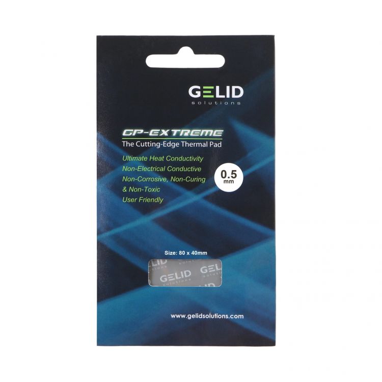 

Термопрокладка GELID GP-Extreme Thermal Pad TP-GP01-A размер 80x40 мм, толщина 0.5 мм, 12 Вт/мK, GP-Extreme Thermal Pad