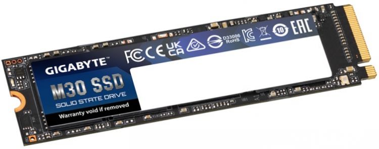 

Накопитель SSD M.2 2280 GIGABYTE GP-GM30512G-G M30 512GB PCIe 3.0 x4 NVMe 3D TLC 3500/2600MB/s IOPs 350K/302K MTBF 2M 350TBW, GP-GM30512G-G