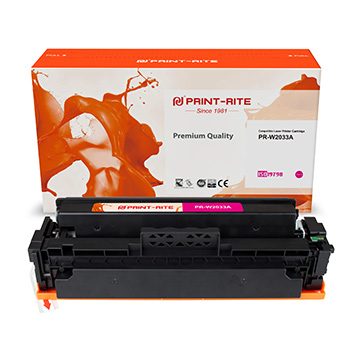 Картридж Print-Rite PR-W2033A лазерный TFHBKRMPU1J W2033A пурпурный (2100стр.) для HP Color LaserJet M454dn Pro/479