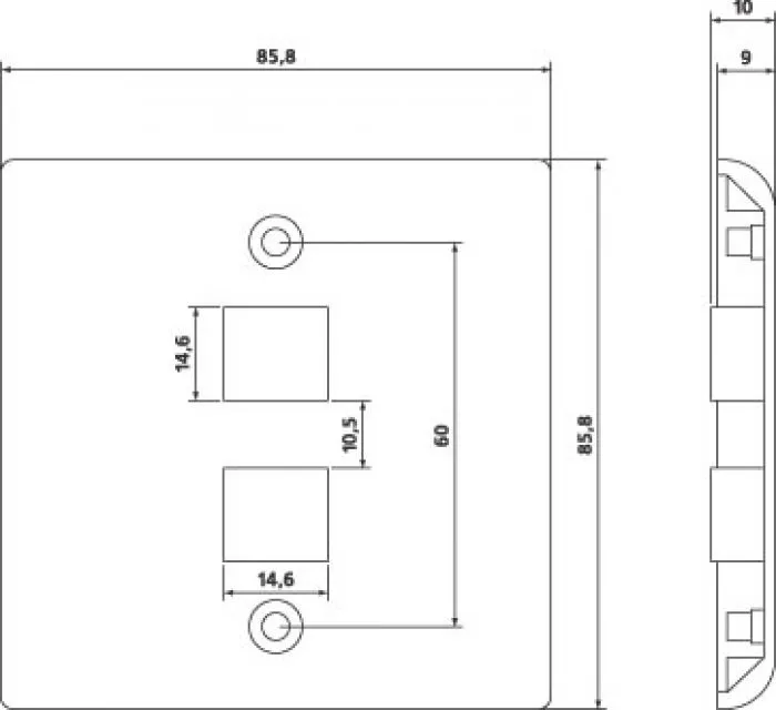 Hyperline FP-E-2-WH