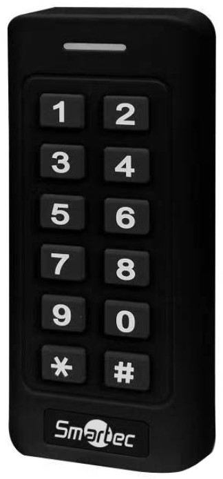 Считыватель Smartec ST-PR022EK-BK EM с клавиатурой, черный, интерфейс Wiegand, 3-8 см, -40°+60°С, 10-14 В DC, 60 мA