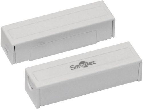 Датчик Smartec ST-DM124NC-WT магнитоконтактный, НЗ, накладной для деревянных дверей, зазор 25 мм, белый
