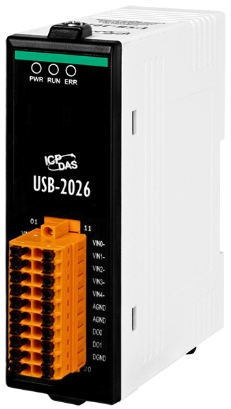 

Модуль ICP DAS USB-2026 5-channel Analog Input, 2-channel Analog Output, 2-channel Digital Input and 2-channel Digital Output Module, USB-2026