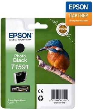 

Картридж Epson C13T15914010 для принтера Stylus Photo R2000 чёрный, C13T15914010