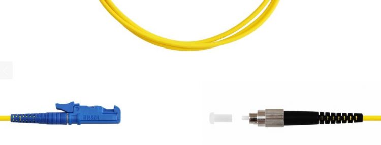 Патч-корд волоконно-оптический TELCORD ШОС-3.0-E2000/U-FC/U-SM-1м-LSZH-YL simplex E2000/UPC-FC/UPC, SM 9/125 (G652D), 3.0 мм, LSZH, 1м fiber patch cord jumper cable e2000 apc e2000 upc sm simplex goodftth 20 50m