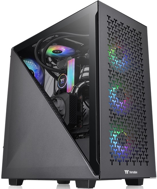 Корпус ATX Thermaltake Divider 300 TG Air CA-1S2-00M1WN-02 черный, без БП, окно из закаленного стекла, 2*120mm fan, Type-C , 2*USB 3.0, audio