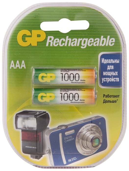 Аккумулятор GP 100AAAHC 1.2V, 1000mAh, 2шт, size AAA