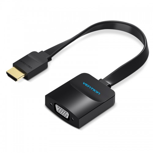 

Переходник Vention ACKBB HDMI > VGA + аудио, гибкий, плоский, ACKBB