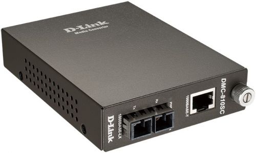 Медиа-конвертер D-link DMC-810SC 1xUTP Gigabit, SC SM, 10км, rev /B8A/B9A