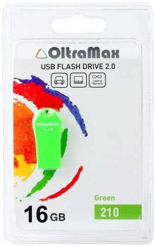 Накопитель USB 2.0 16GB OltraMax OM-16GB-210-Green