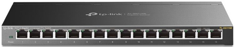 

Коммутатор неуправляемый TP-LINK TL-SG116E 16 портов RJ45 10/100/1000 Мбит/с, VLAN на базе MTU/порта/тэга, QoS, IGMP Snooping, TL-SG116E