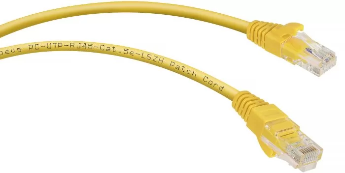 Cabeus PC-UTP-RJ45-Cat.5e-3m-YL-LSZH