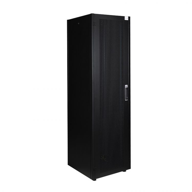 Шкаф напольный 19", 42U Datarex DR-721501 телекоммуникационный 600х600, передняя дверь перфорация, з