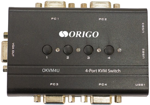 

Переключатель KVM ORIGO OKVM4U/A1A 4-портовый с портами VGA и USB, OKVM4U/A1A