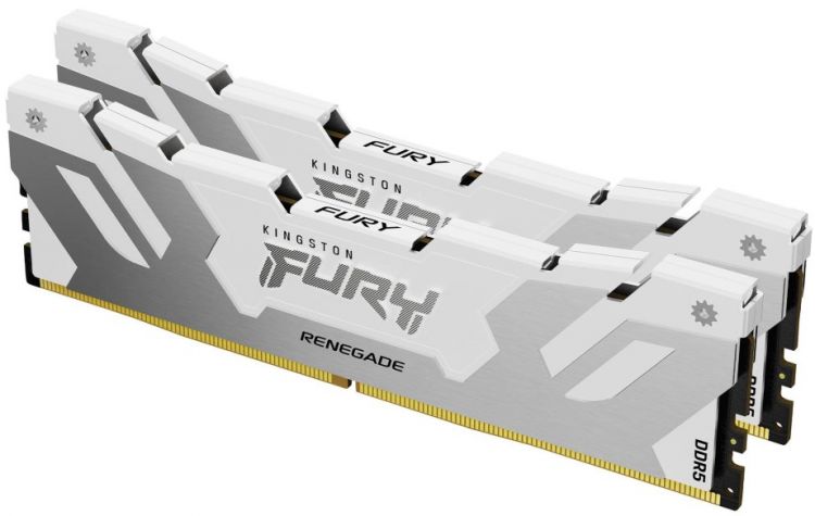 Модуль памяти DDR5 32GB (2*16GB) Kingston FURY KF568C36RWK2-32 Renegade White XMP 6800MHz CL36 1RX8, цвет белый - фото 1