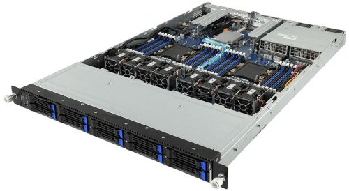 Серверная платформа 1U GIGABYTE R181-2A0 2*LGA3647, C621, 24*DDR4(2933), 10*2.5" HS SATA/SAS RAID, 3
