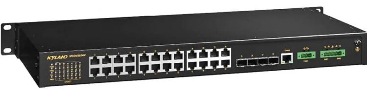 

Коммутатор управляемый Kyland SICOM2024M 300023017 4x 100/1000 Base-X SFP ports;24x10/100 Base-T(X) RJ45 ports, 100-240VAC;110-220VDC(85-264VAC/77-300, SICOM2024M