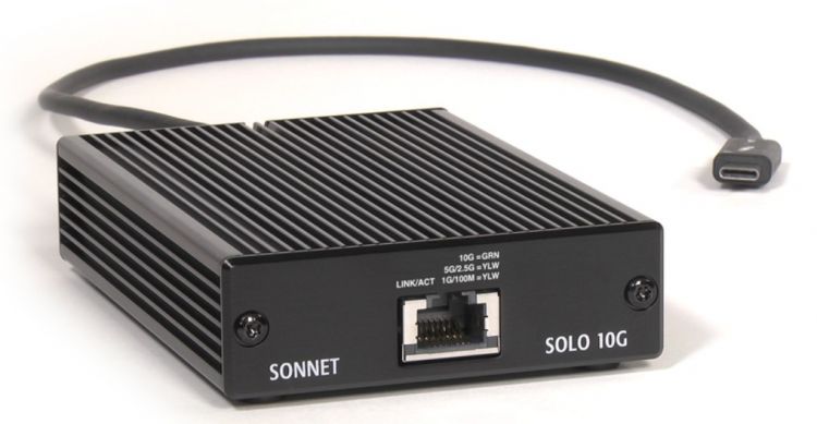 

Контроллер Sonnet SOLO10G-TB3 Thunderbolt 3 to 10GBASE-T Ethernet, SOLO10G-TB3