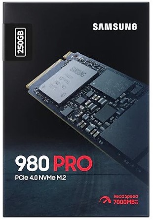 Накопитель SSD M.2 2280 Samsung MZ-V8P250BW 980 PRO 250GB PCIe Gen 4.0 x4 NVMe V-NAND 3-bit MLC 6400/2700MB/s IOPs 500K/600K MTBF 1.5M - фото 3