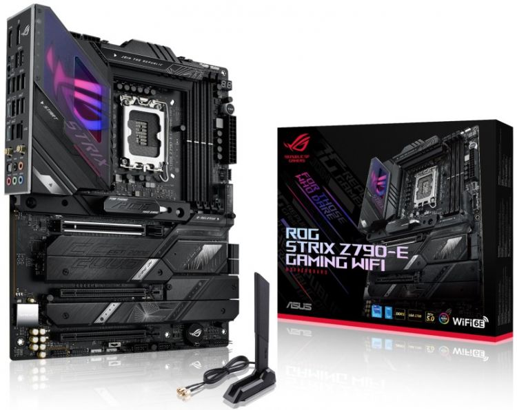 Материнская плата ASUS ROG STRIX Z790-E GAMING WIFI 90MB1CL0-M0EAY0 (LGA1700, Z790, 4*DDR5 (7800), 4*SATA 6G RAID, 5*M.2, 3*PCIE, 2.5Glan, WiFi, BT, H