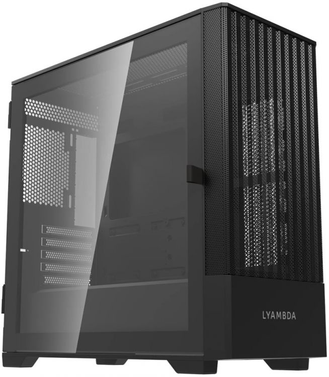 

Корпус mATX Lyambda LGT-01 черный, без БП, боковая панель из закалённого стекла, USB 3.0, 2*USB 2.0, LGT-01