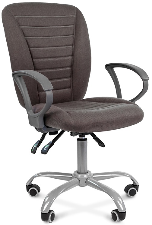 Кресло офисное Chairman 9801 Эрго 7015599 серое (10-128), ткань стандарт, до 100 кг кресло chairman 9801 jp15 3 голубой
