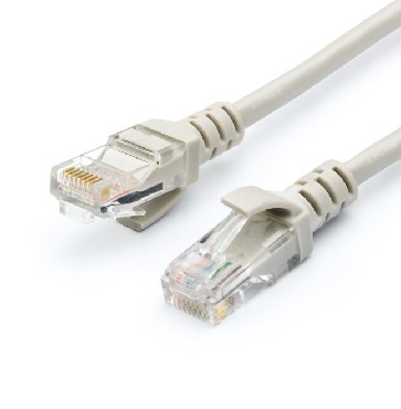 

Кабель патч-корд U/UTP 5e кат. 0,3м. Atcom AT9061 литой, RJ45, серый, AT9061