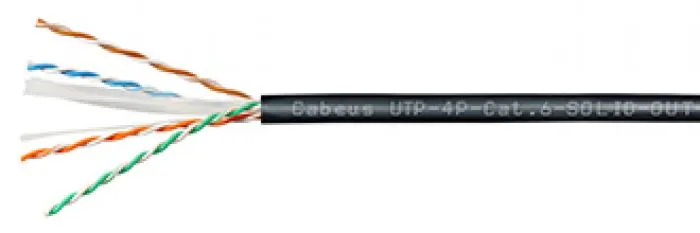 Cabeus UTP-4P-Cat.6-SOLID-OUT-LSZH-UV-100