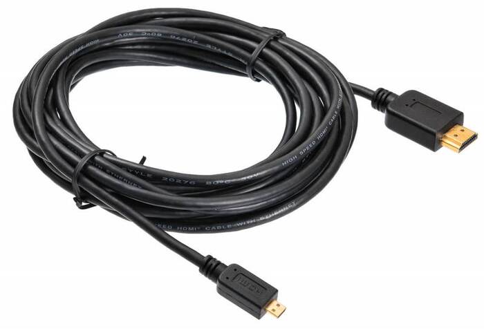 

Кабель интерфейсный Buro MICROHDMI-5M HDMI (m) - Micro HDMI (m) , ver 1.4, 5м, черный (817229), MICROHDMI-5M