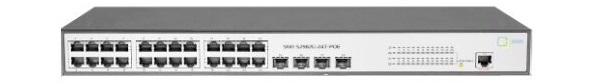 

Коммутатор SNR SNR-S2982G-24T-POE уровня 2, 24 порта 10/100/1000Base-T с поддержкой POE, 4 порта 100/1000BASE-X (SFP), бюджет POE 185W, SNR-S2982G-24T-POE