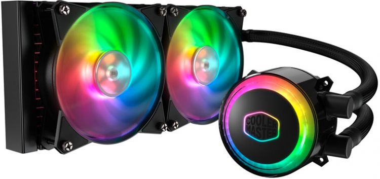 

Система охлаждения жидкостная Cooler Master MasterLiquid ML240R RGB MLX-D24M-A20PC-R1 All Socket алюминий 2*120mm 650-2000rpm 6-30дБ 4-pin PWM BOX, MasterLiquid ML240R RGB