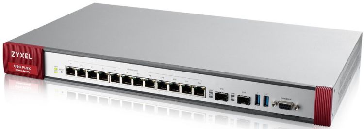 

Межсетевой экран ZYXEL USG FLEX 700 Rack, 12 конфигурируемых (LAN/WAN) портов GE, 2xSFP, 2xUSB3.0, AP Controller (8/264), Device HA Pro !CF временно н, USG FLEX 700