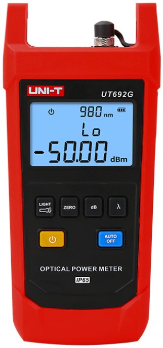 Измеритель UNI-T UT692G мощности, оптический, -50 ~ 26 дБм, 800 ~ 1700 нм, цвет красный
