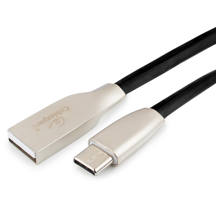 

Кабель интерфейсный USB 2.0 Cablexpert CC-G-USBC01Bk-3M AM/Type-C, черный, блистер, CC-G-USBC01Bk-3M