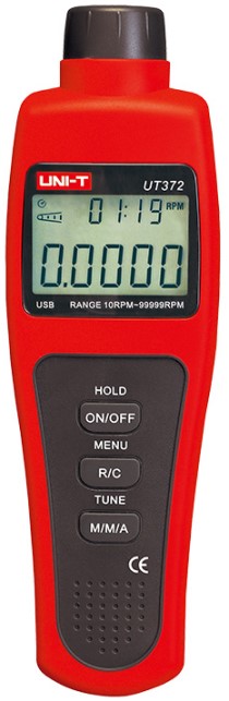 Тахометр UNI-T UT372 10 ~ 99999 об/мин, USB умный цифровой лазерный тахометр 2 5 99 999 об мин
