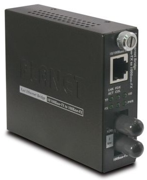 

Медиа-конвертер Planet FST-801 10/100Base-TX to 100Base-FX (ST, MM) Smart Media Converter-2km, FST-801