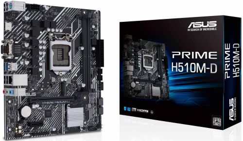 Материнская плата mATX ASUS PRIME H510M-D 90MB17M0-M0EAY0 (LGA1200, H510, 2*DDR4(3200), 4*SATA 6G, M