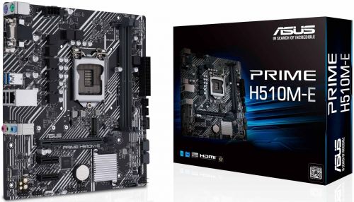 Материнская плата mATX ASUS PRIME H510M-E (LGA1200, H510, 2*DDR4(3200), 4*SATA 6G, M.2, 3*PCIE, 7.1C