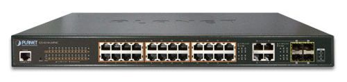 Коммутатор PoE Planet GS-4210-24P4C управляемый, IPv6/IPv4, 24xGE 802.3at POE+ 4xGigabit Combo TP/SF