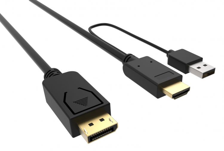 

Кабель интерфейсный DisplayPort-HDMI Buro HDMI-DP-3M 3м, позолоченные контакты, черный (1850708), HDMI-DP-3M