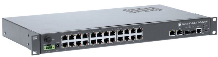 

Мультиплексор-коммутатор НПО Телеком Оптик-4G-24E1-ToP TDMoP, 24 потока E1, 2хRJ45-10/100/1000, 2 слота для SFP, размеры 1U, 19", среда передачи Gb Et, Оптик-4G-24E1-ToP