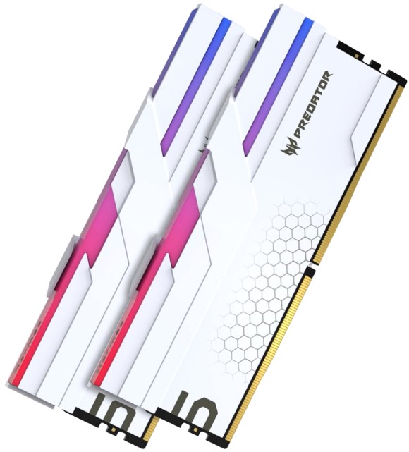 

Модуль памяти DDR5 64GB (2*32GB) Acer BL.9BWWR.423 Predator Hermes RGB PC5-51200 6400MHz CL32 1.4V with fan white, BL.9BWWR.423