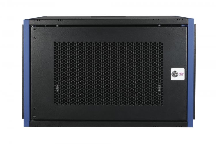 

Шкаф настенный 19", 7U Datarex DR-620011 телекоммуникационный 600х450, дверь перфорация, черный, DR-620011