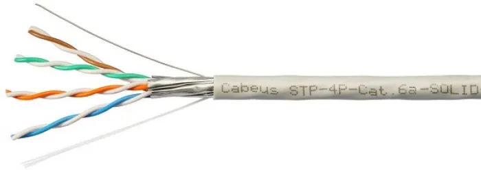 Cabeus STP-4P-Cat.6a-SOLID-IN-PVC