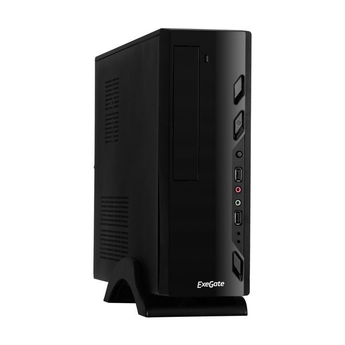 Корпус mATX Exegate MI-208-450W-8 Desktop, miniITX, БП M450 с вент. 8см, 2*USB, аудио, черный