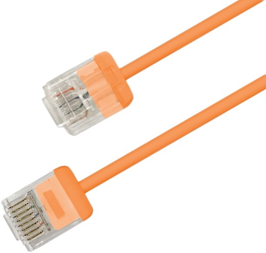 Кабель патч-корд U/UTP 6 кат. 2м Hyperline PC-LPU-UTP-RJ45-RJ45-C6-2M-LSZH-OR (100% Fluke Component Tested), 32AWG, LSZH, 2 м, оранжевый